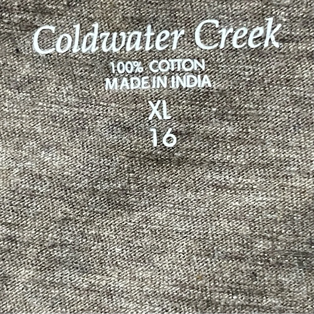 Coldwater Creek Brown Gold Chevron Sequin Shell Tank Top, Size M, XL - Picture 6 of 8